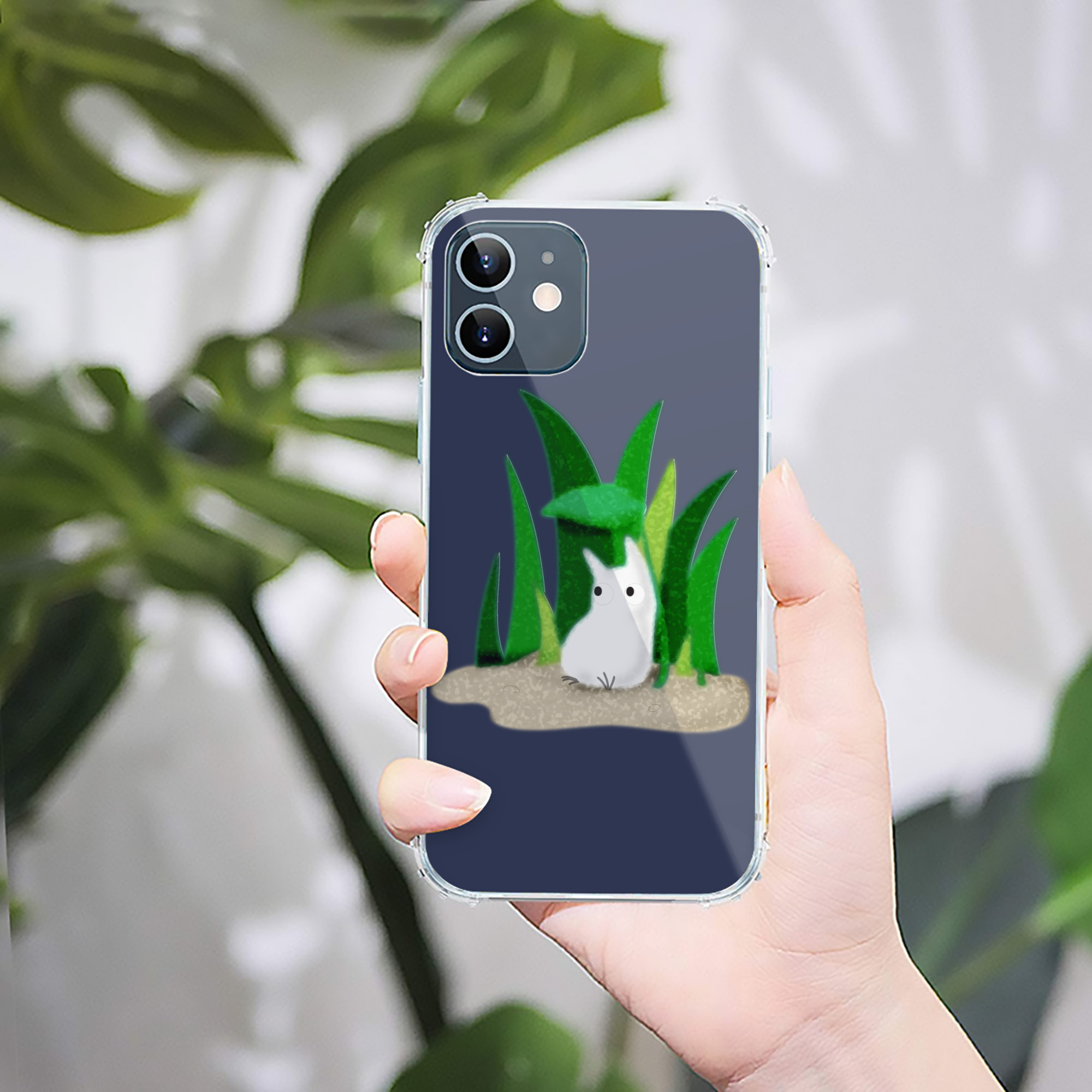 （画像用） となりのトトロ 草壁メイ 草壁サツキ My Neighbor Totoro Satsuki Kusakabe Mei Kusakabe 【iPhone 12シリーズ対応】透明スマホケース（クリアソフトケース）